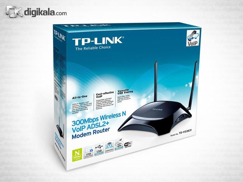 مودم-روتر +ADSL2 و بیسیم تی پی-لینک مدل TD-VG3631_V1