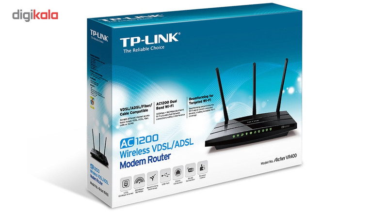 مودم روتر بی سیم VDSL/ADSL تی پی لینک مدل Archer VR400_V1